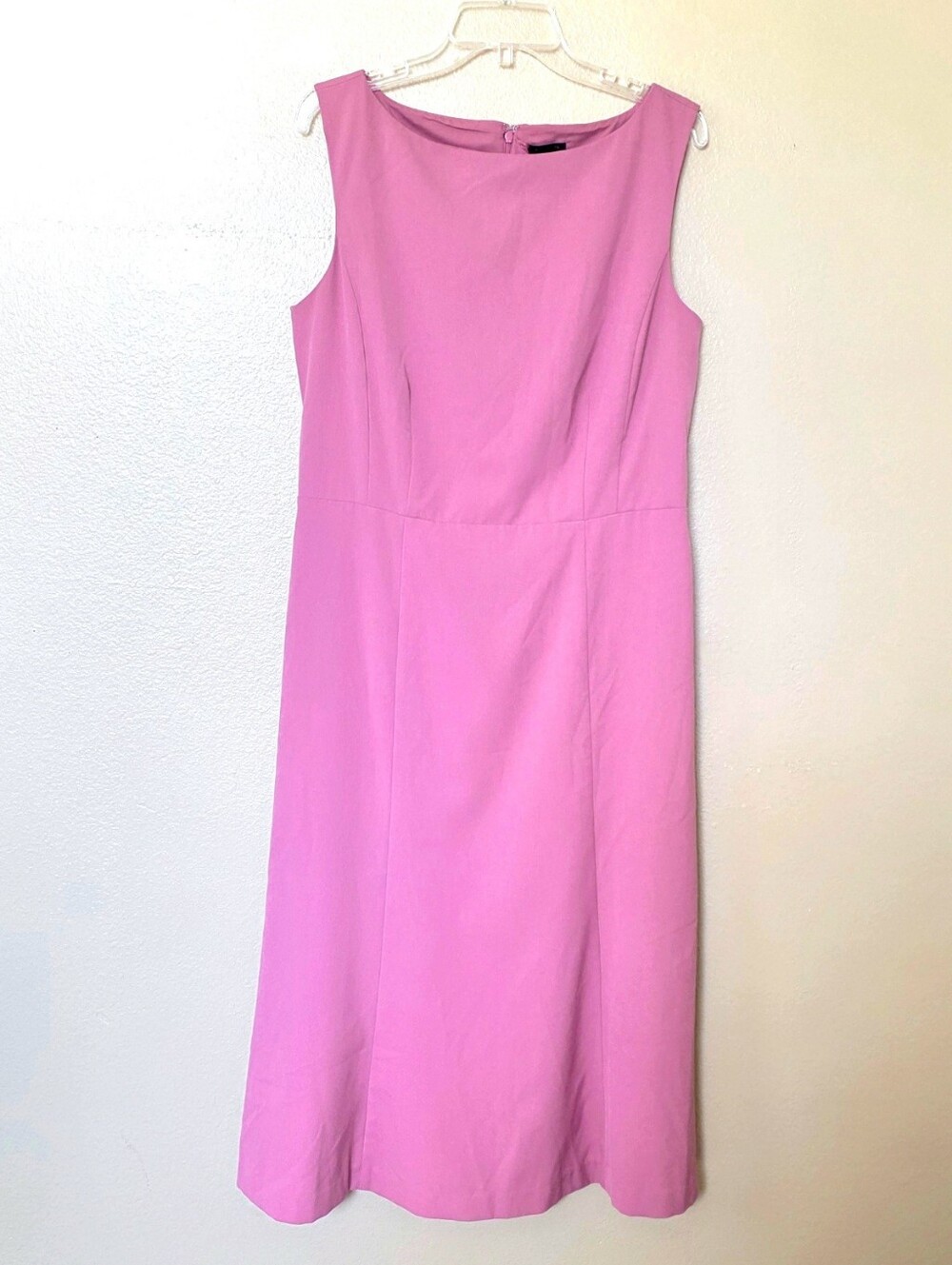 Ann Taylor Pink Purple Boat Neck Midi Dress - Size 12